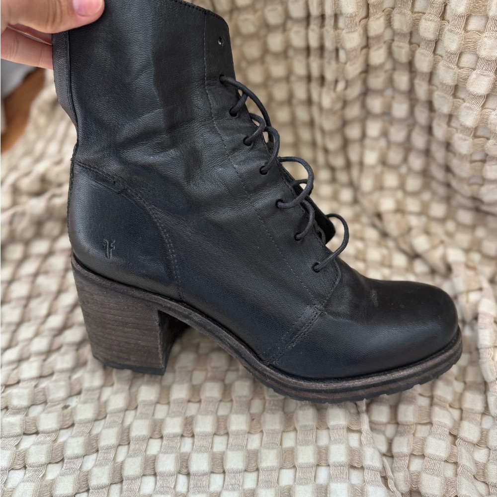 Frye Karen leather combat boot